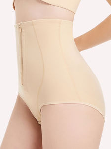 Langqin Everyday Style High-Waisted Bodyshaper Shapewear Girdle Shorts Tummy Control Front Zipper Waist Slimming Panties - Product Image 5