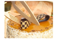 Couteau à gâteau en bambou biodégradable résistant aux hautes températures pour la découpe de fruits et desserts à emporter