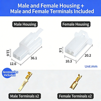 Conector de latón para controlador de motocicleta eléctrica serie 2.8, conector hembra de alimentación RF para PCB FPC