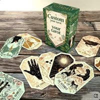 Cartes de tarot hexagonales éducatives personnalisées, boîte rigide, estampage à chaud doré, guide d'entertainment personnalisé, jouet éducatif en papier