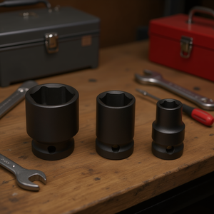 Fervi <b>Impact</b> <b>Socket</b> Wrench Set 3 Piece Metric Hex Drive Tool Kit - Product Image 3