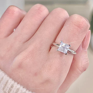 Anillo de diamante solitario de oro de 18K Anillo de compromiso de diamante cultivado en laboratorio Diamante - Product Image 6