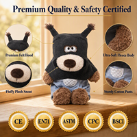 Peluche ours bouclé doux et mignon, jouet en peluche personnalisé pour la Saint-Valentin, jouet animal en peluche, compagnon pou