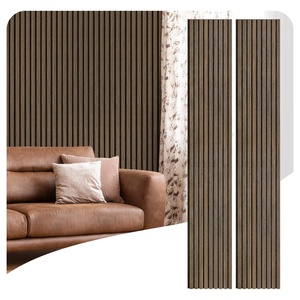 Pannello acustico <span class=keywords><strong>in</strong></span> <span class=keywords><strong>legno</strong></span> Akupanel pannello acustico a doghe <span class=keywords><strong>in</strong></span> <span class=keywords><strong>legno</strong></span> con stecca <span class=keywords><strong>in</strong></span> <span class=keywords><strong>legno</strong></span> su feltro nero per animali domestici - Product Image 1