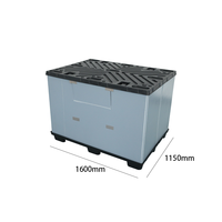 NEXARA Offre Spéciale HDPE 1600*1150mm Boîte Palette Plastique pour Entrepôt