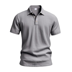Camiseta Polo de Hombre de Tela Tejida Personalizada, OEM ODM, Manga Corta, Cuello Camisero, Marca Privada - Product Image 4