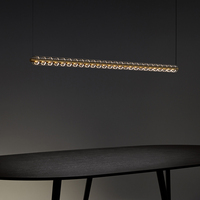Suspension cylindrique nordique abat-jour acrylique en verre lustre long îlot de cuisine pour étude de table à manger de bar