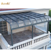 Auvent de fenêtre en aluminium imperméable avec toit en polycarbonate, protection UV pour patio, balcon, portes et fenêtres d'entrée, auvent de maison