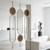 Cloison en acier inoxydable décorative sur mesure, écran en verre Changhong, séparateur de pièce pour hall d'hôtel