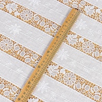 Catégorie (Produits) Robe à bords pompons en tissu de coton pour femmes Dentelle de broderie creuse pour accessoires vestimentaires