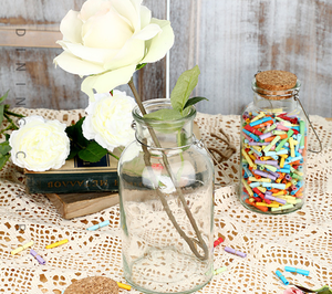 Deseando Favor Botella <span class=keywords><strong>de</strong></span> corcho <span class=keywords><strong>de</strong></span> vidrio transparente DIY Artesanía Vidrio redondo Corcho <span class=keywords><strong>de</strong></span> madera - Product Image 2