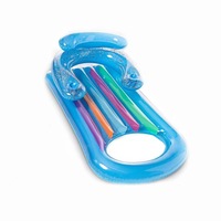 Vente en gros d'accoudoirs transparents en PVC pour lit flottant, matelas gonflable inclinable pour piscine extérieure, matelas à eau