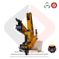 Grue à flèche articulée hydraulique de 4 tonnes, grue à flèche pliante à 3 sections avec stabilisateurs autobloquants