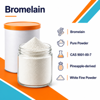 Groothandel Voedingsmiddelenkwaliteit Kruidenextract Bromelaïnepoeder 5000u/g-2500GDU/g Ananasextract Trommel Vacuüm Verpakt