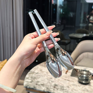316 Stainless Steel Diamond Spoon Thickened Long Handle Durable Household Soup Spoon Watermelon Scoop Rice Mixing Spoon - Product Image 3