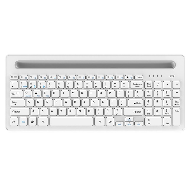 AIKUN Office Home Used Wireless Rechargeable Keyboard-Rubber Switch-Ultra Slim Design-Triple Solution BT5.0 + 3.0 + 2.4G