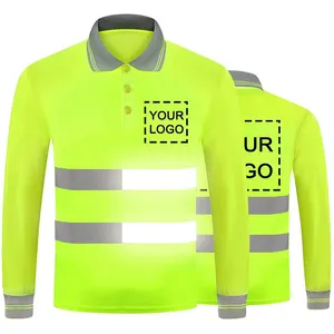 Camisa Polo de electricista, uniforme de seguridad, camiseta de manga corta de seguridad personalizada verde