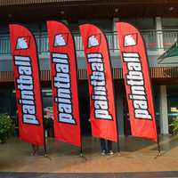 Drapeau de plage à plumes coupe-vent drapeau de bienvenue ouvert bannière de drapeau de signe personnalisé avec kit de poteau