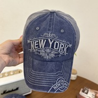 Gorra de Béisbol Deportiva y Moderna con Letras Bordadas de NEW YORK, Unisex, Visera Curva, Letras en Inglés, 100%