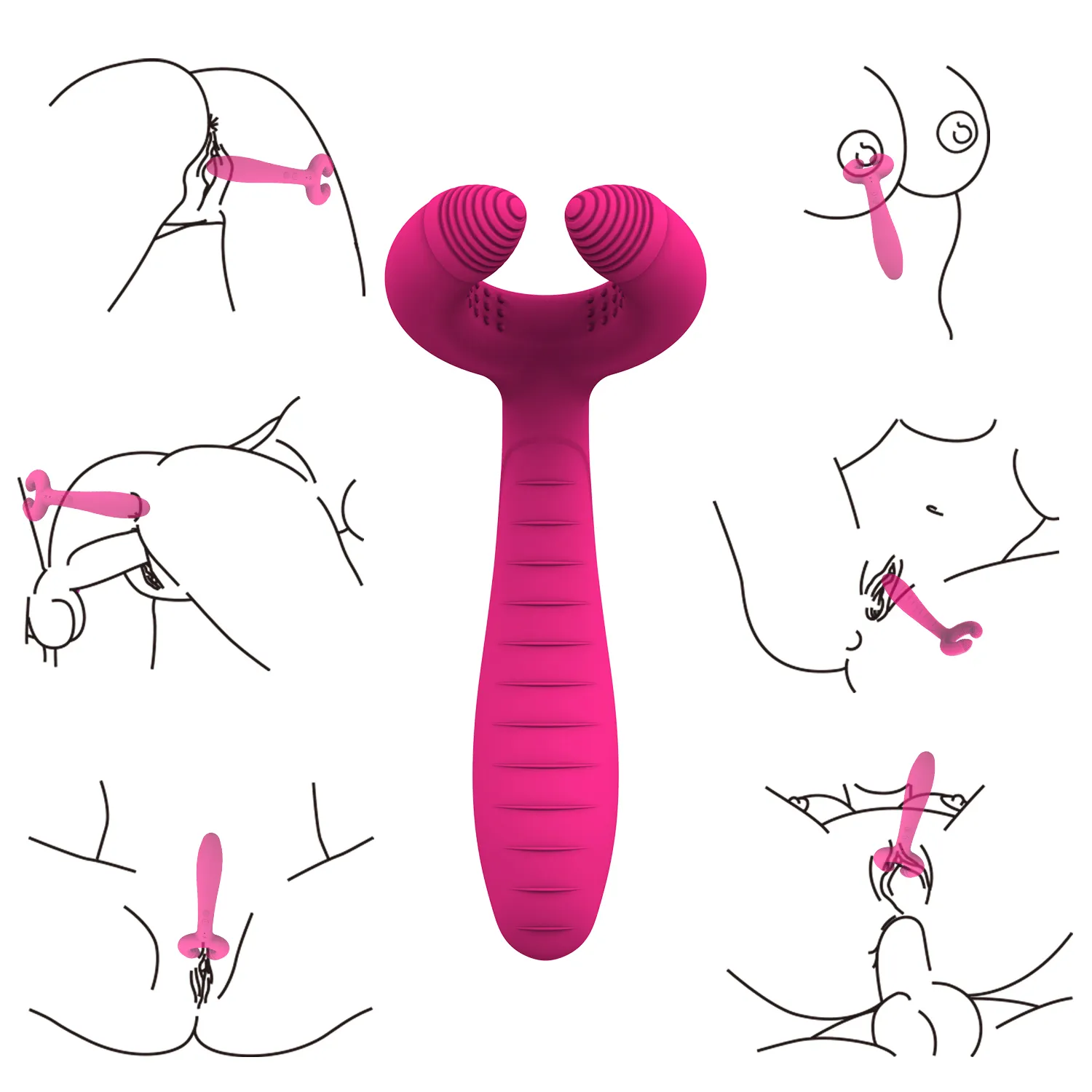 Jy 3 Motoren Trillingen Clitoris Vagina Stimulator Seksuele Penis Clip Tepel Massager Dildo Vibrator Sex Toy Vrouwen En Paar