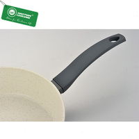 Ensemble de 3 poêles à frire antiadhésives en marbre Batterie de cuisine portable en aluminium pour la maison Stock à prix économique pour la salle à manger