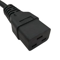 Câble d'alimentation robuste 16A 250V H05VV-F 3G1.5mm² avec prise européenne Schuko vers IEC 60320 C19