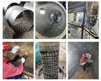 Grille perforée d'ancrage réfractaire pour cyclones, revêtement réfractaire sur mesure, vente en gros, maille soudée Hexsteel en acier inoxydable haute température