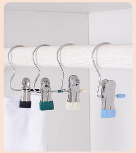 Pinces à linge multifonctionnelles en acier inoxydable pour séchage sans trace, idéales pour chaussettes, serviettes, chapeaux et pantalons - Product Image 6