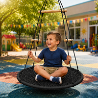 Balançoire suspendue ronde moderne Ropecube pour enfants, robuste, pour jardin, parc, aire de jeux, villa et école