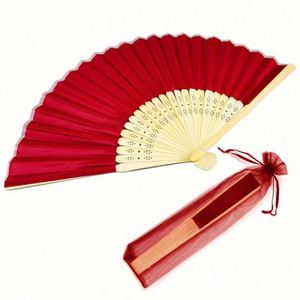 Abanicos Plegables de Bambú con Diseños Impresos y Técnica de Pintura para Decoraciones de Bodas, Fiestas y Baile de Verano - Product Image 4