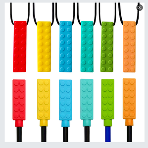 Nuevo Collar Masticable de Silicona para Niños, Adorno para Lápiz, Joyería Masticable, Juguete de Dentición No Tóxico, Juguete Sensorial para Necesidades de Mordida en Autismo - Product Image 1