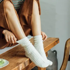 Winter Slipper Lounge Socks Luxurious Alpaca Wool Bed Women Socks