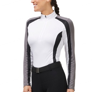 UPF+ 40 Sun Protection Horse Riding Clothing Women Breathable <b>Long</b> Sleeve Equestrian Clothing Riding Shirts Manufacturer - Product Image 2