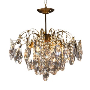 Lustre en cristal de style rétro français-américain, luxe romantique, chambre principale, salle à manger, salon, salle de dressing, éclairage - Product Image 1