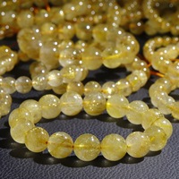 Pierre naturelle dorée de qualité 3A/cristal de Quartz titane doré/Bracelet de Quartz rutilé doré