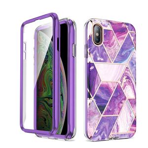 Per il <span class=keywords><strong>iPhone</strong></span> 7/8 7/8 + X <span class=keywords><strong>XS</strong></span> XR <span class=keywords><strong>Xs</strong></span> <span class=keywords><strong>Max</strong></span> Mobile Del Telefono Della Copertura Della Cassa con Built-in Protezione Dello Schermo elettrolitico di Marmo di Stile - Product Image 3