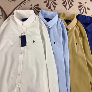 Logo RL Classico per Camicia 100% Cotone Manica Lunga da <span class=keywords><strong>Uomo</strong></span> con Cavallo Ricamato Casual ODM Primavera - Product Image 3