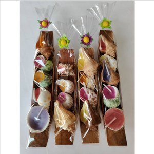 Ensemble de bougies et d'encens en cire de soja faits à la main pour la décoration de la maison, avec technique de moulage, fabriqué en Thaïlande - Product Image 1