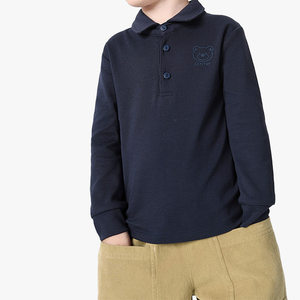 Nueva Colección Otoño 2026, Camiseta Polo de Manga Corta para Niños, Estilo Preppy Informal, 100% Algodón, Tejido de Punto, Moda Infantil - Product Image 1