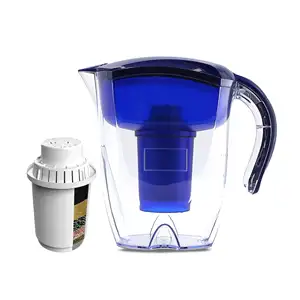 Alkaline Water Filter Pitcher 4-Stage Cartridge Composed of Ion Exchange Resin Removes Free-Radicals Chlorine Odors Heavy Metals