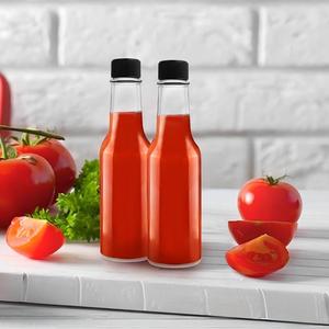 Bouteille de sauce piquante en <span class=keywords><strong>verre</strong></span> transparente personnalisée, ronde, en gros, 100 ml, 150 ml, 5 oz, 8 oz, vide - Product Image 4