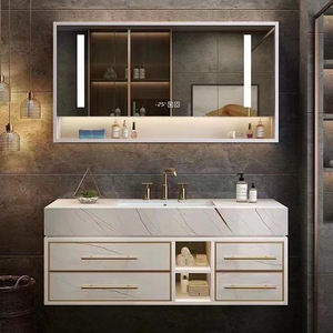 Rias Kamar Mandi Pvc Berkualitas Tinggi Terpasang Di Dinding dengan Rak - Product Image 6