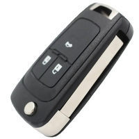 Coque de 50 pièces pour Chevrolet GM HU100 3 boutons 2/boutons avec logo croisé Flip pliant coque de clé à distance coque Aveo Cruze Spark Shell