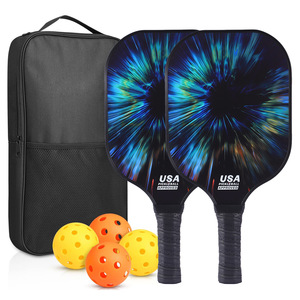 Juego de palas de pickleball de fibra de carbono aprobado por la USAPA con pelotas y bolsa de transporte - Product Image 1