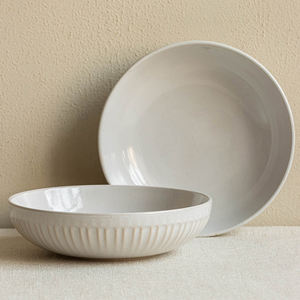 Assiette à soupe profonde en relief plat de grande capacité pour la cuisson (microdéfaut) - Product Image 5