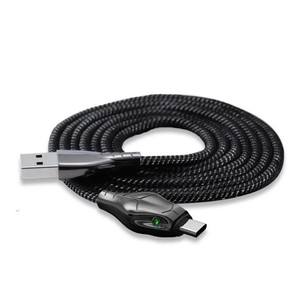 1M 5A 40W nuevo Cable de datos de cabeza de serpiente <span class=keywords><strong>Mamba</strong></span> negra de aleación de Zinc para Micro iPhone tipo C Cable de datos de carga súper rápida <span class=keywords><strong>Mamba</strong></span> negra - Product Image 1