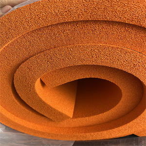 وسادات مطاطية برتقالية عالية الجودة مضادة للاهتزاز وتقليل الضوضاء، ألواح مطاطية طبيعية مخصصة قابلة للقطع - Product Image 1