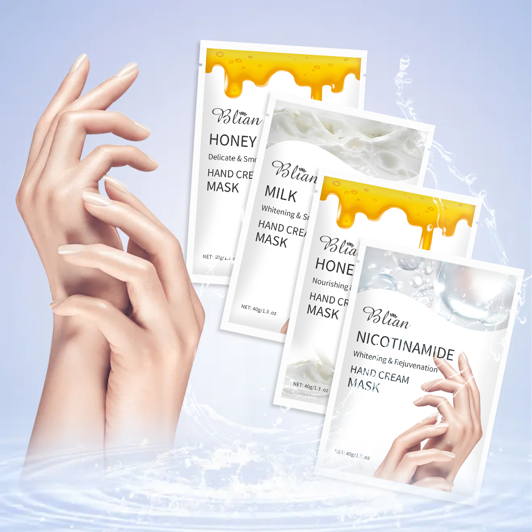 Бесплатный образец увлажняющая коллагеновая Отбеливающая увлажняющая Органическая коллагеновая маска для рук перчатка с длинным воском спа лосьон для рук