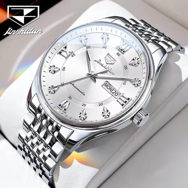 Jsdun 8939 High Quality Luxury Gold Wristwatch Man Calendar Luminous Watches Original Fashion Automatic Mechanical Watch for Men
