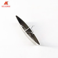 Lame de persienne solaire en aluminium aérodynamique verticale mobile de forme ovale avec finition usinée anodisée pour façade, fenêtre, pergola
